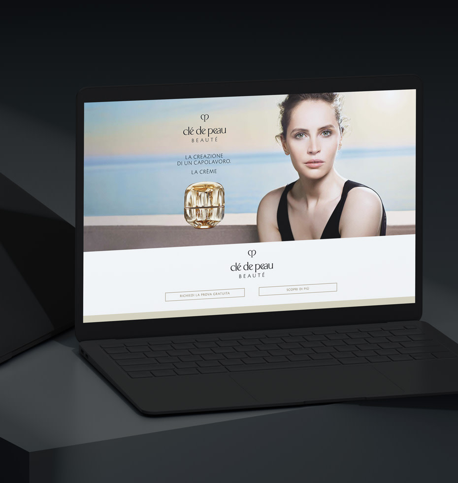 Cle de Peau landing page mockup